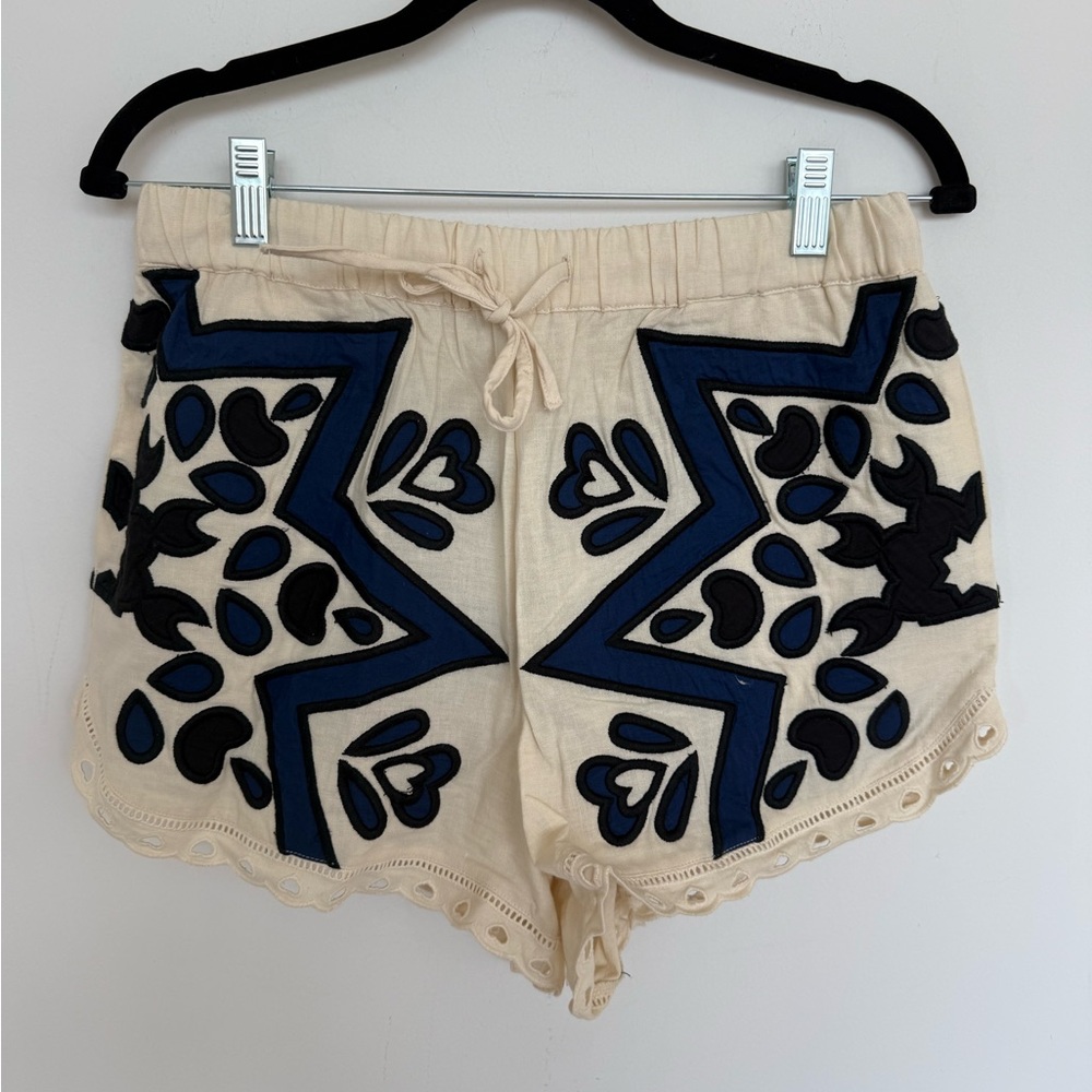 Sea New York Kaia Embroidered Shorts in Navy size M - Picture 2 of 5